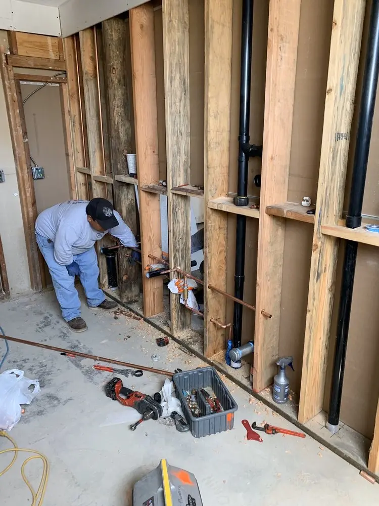 Commercial rough-in plumbing for Water Heater Replacement in Deerfield Parade